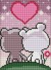Diamond Painting ohne Rahmen - Verliebte Teddybären mit holografischen Strasssteinen (AB) ©Mariia Davydova