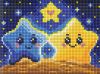 Diamond Painting ohne Rahmen - Verliebte Sterne mit holografischen Strasssteinen (AB) ©Mariia Davydova