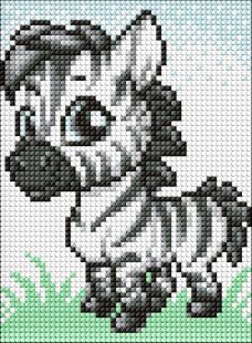 Diamond Painting ohne Rahmen - Das kleine Zebra ©art_selena_ua