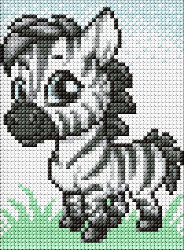 Diamond Painting ohne Rahmen - Das kleine Zebra ©art_selena_ua