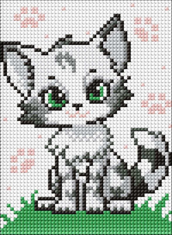 Diamond mosaic without frame - Fluffy miracle ©art_selena_ua