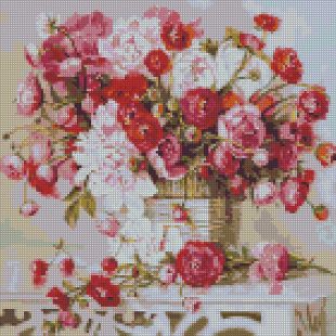 Diamond Painting - Ein Blumenstrauß der Erinnerungen 