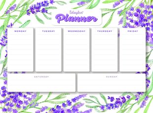Magnetischer Planer mit Diamantmosaik - Lavendel ©art_selena_ua