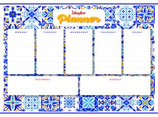 Magnetischer Planer mit Diamantmosaik - Muster ©art_selena_ua