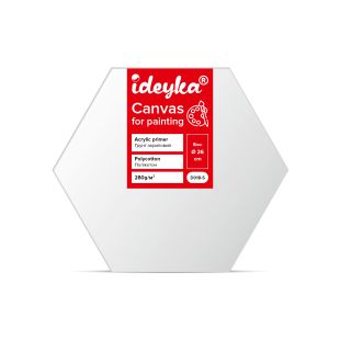 Leinwand auf sechseckiger Keilrahmen d26cm