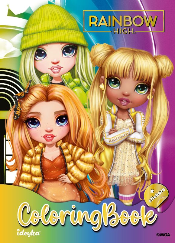 Malbuch mit Aufklebern - Rainbow