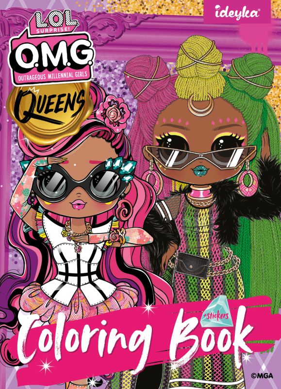 Malbuch mit Aufklebern - L.O.L O.M.G. Queens2