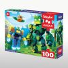 Puzzles Würfelförmige Roboter, 100 Teilen ©art_selena_ua