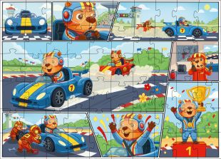 Puzzles Capybara und das große Rennen, 60 Teilen ©art_selena_ua