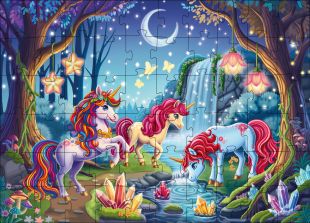 Puzzles Magische Einhörner, 60 Teilen ©art_selena_ua