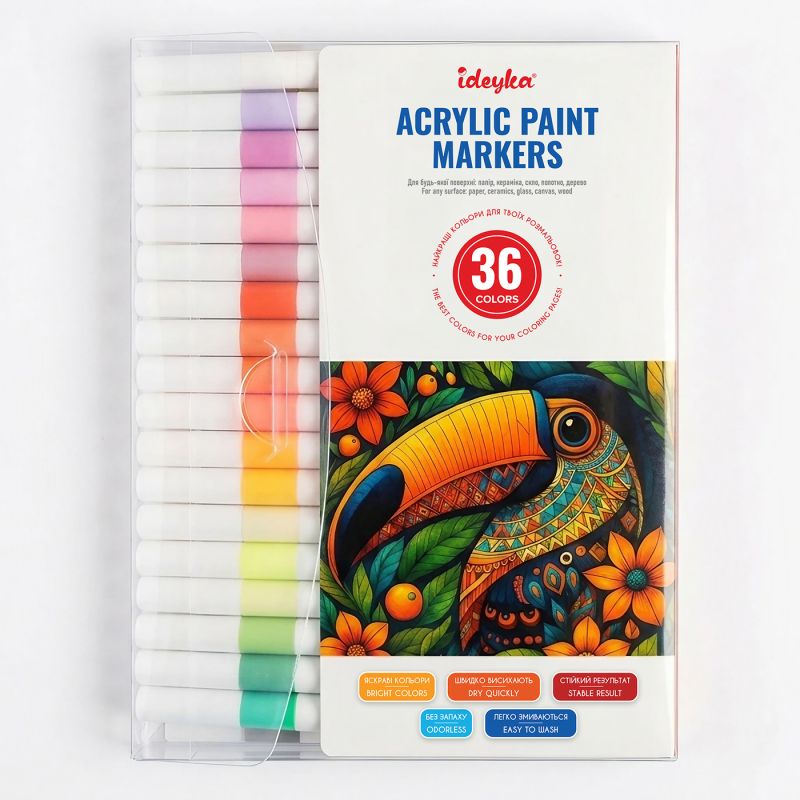 Acrylmarker-Set, 36 Farben
